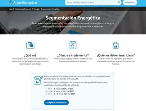 El Formulario Para Mantener Los Subsidios En La Luz Y En El Gas: Qué ...